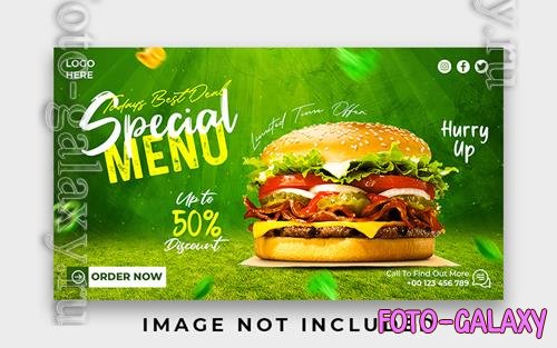 PSD special delicious burger web banner design template vol 6