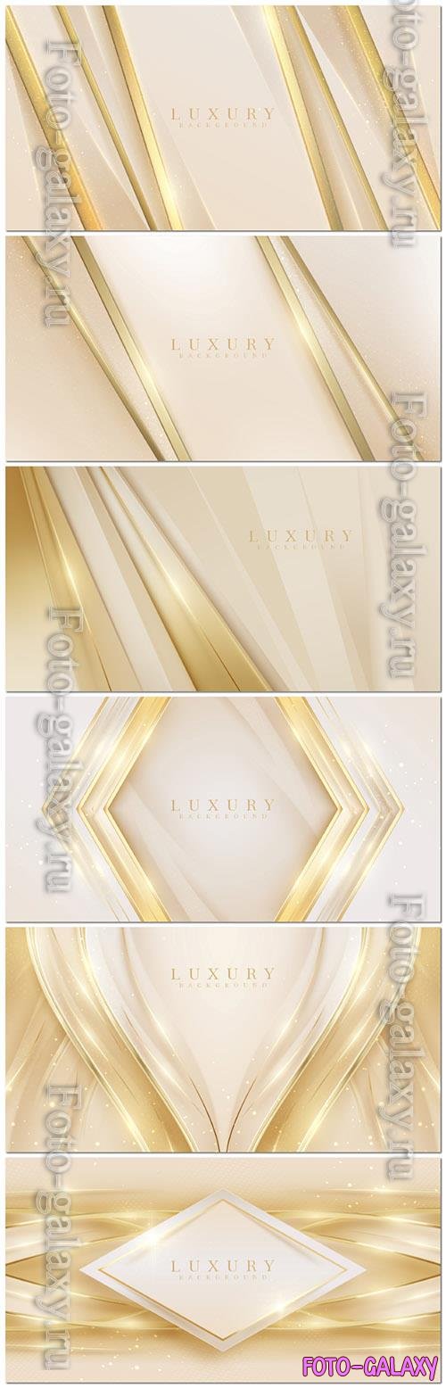 Vector luxury background with golden light effect and bokeh