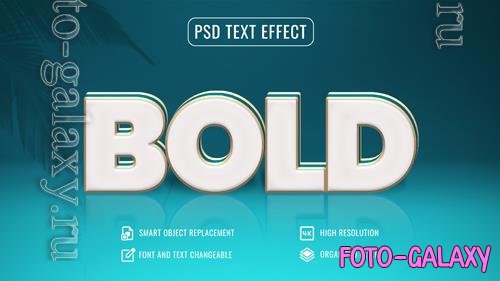 Psd shiny gold ocean blue text-effect 3d