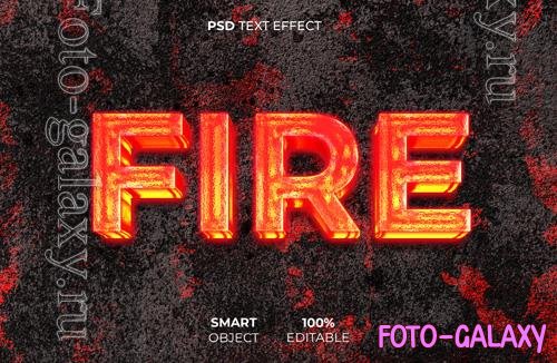 Psd fire 3d editable text effect