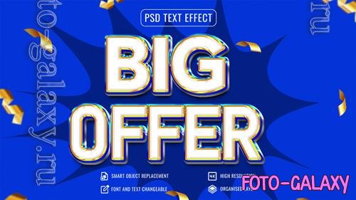 Psd shiny big offer 3d text effect