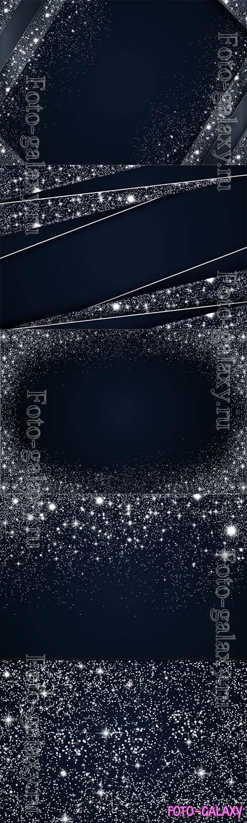 Shimmer vector realistic black background