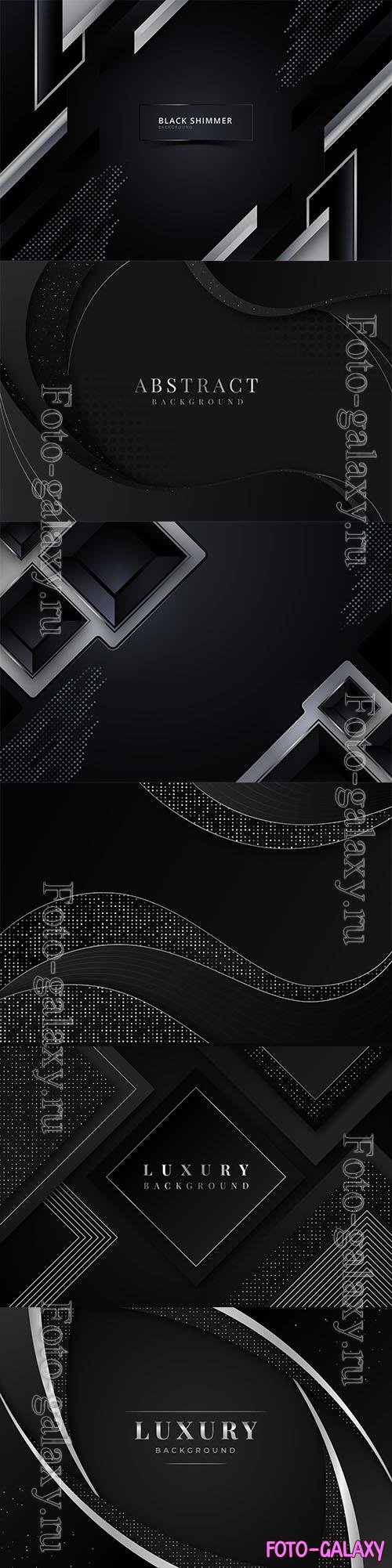Black abstrack realistic shimmer background