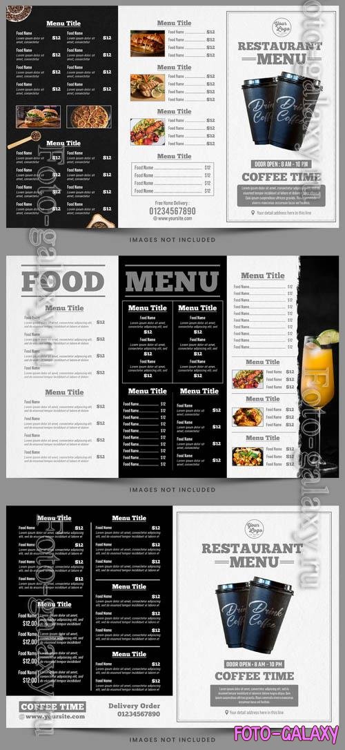 Coffee time restaurant menu psd flyer
