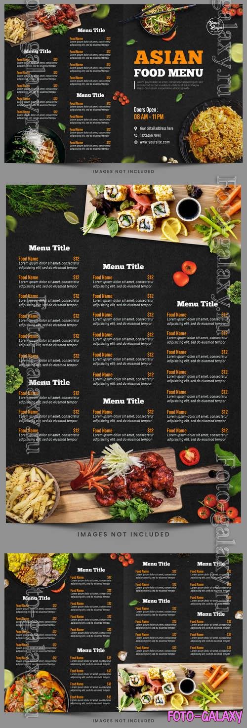PSD flyer asian food restaurant menu
