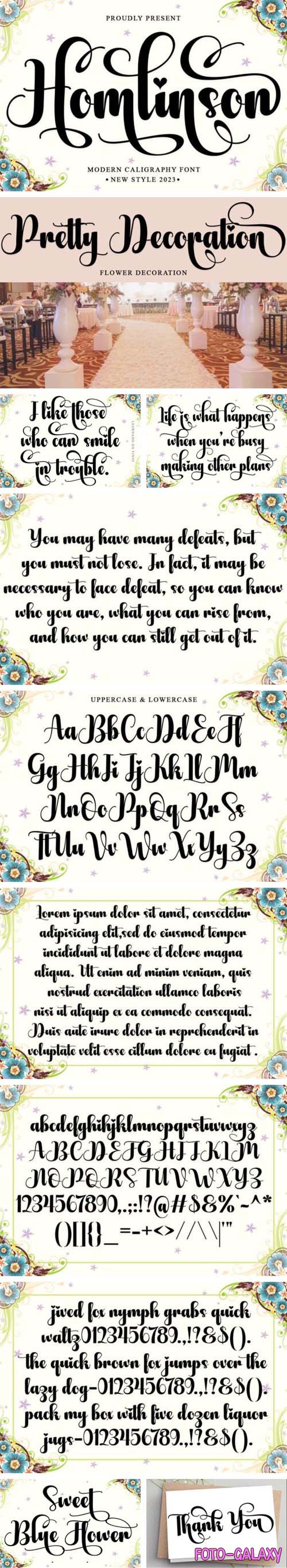 Homlinson Calligraphy Font