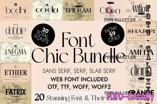 Chic, Luxurious, and Elegant Fonts Bundle - 20 Premium Fonts