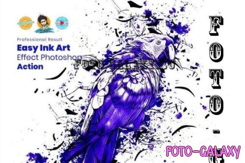 Easy Ink Art Photoshop Action - 7332736