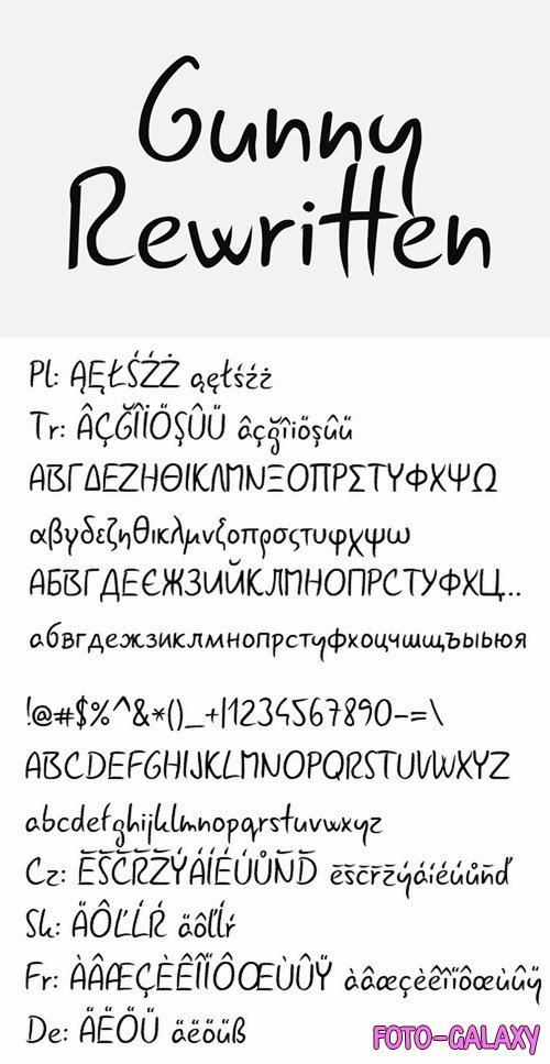 Gunny Rewritten Font