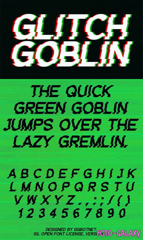 Glitch Goblin - Distorted Typeface