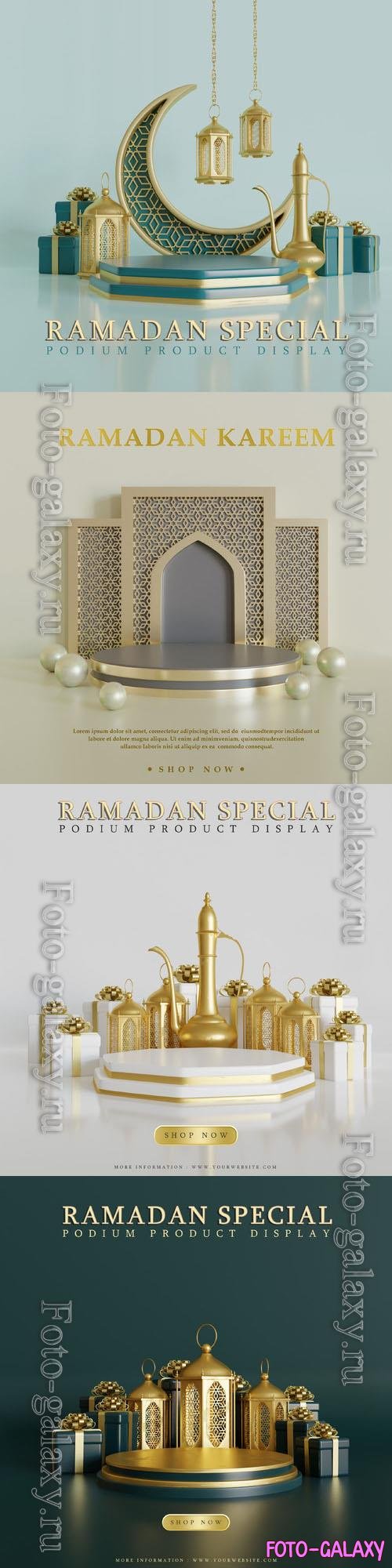 PSD premium luxury ramadan podium