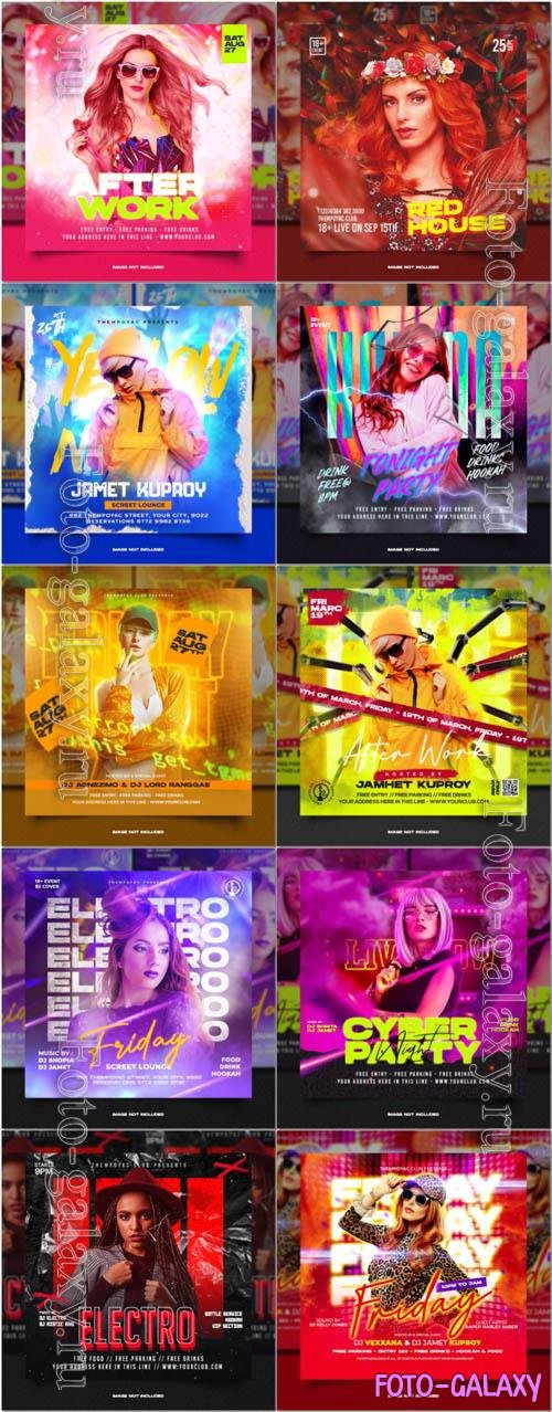 Flyer social media post, psd banner set vol 271