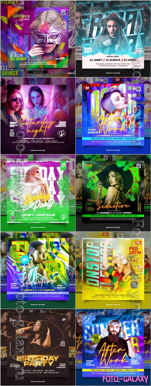 Flyer social media post, psd banner set vol 273