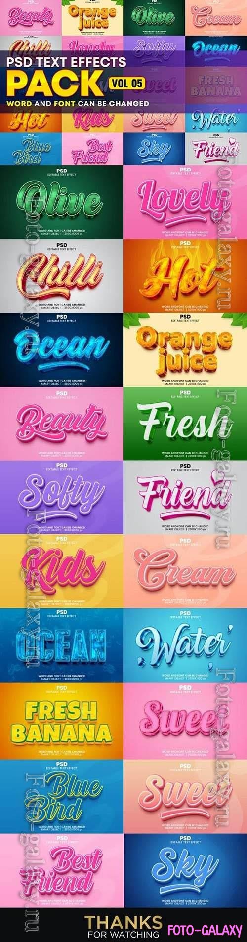 Photoshop Editable 3d Text Effect Style Pack 40273305