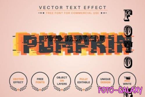 Pumpkin Layers Editable Text Effect - 14486611