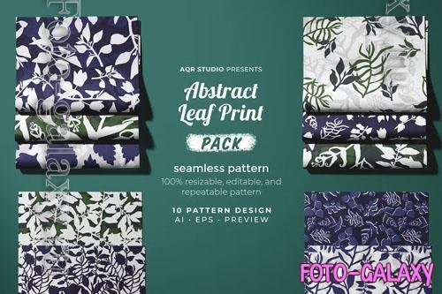Abstract Leaf Print - Seamless Pattern 