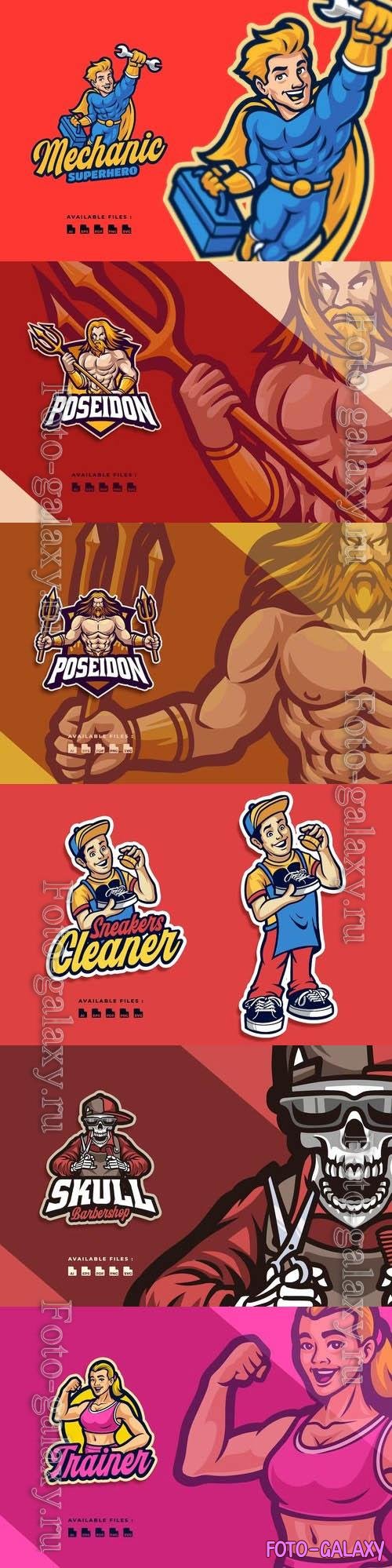 Mascot logo vector set vol 9 design