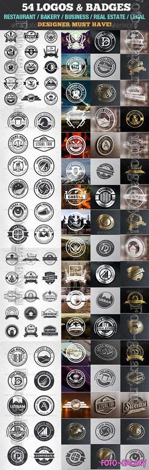 54 Logo Templates Design Badge Insignia Bundle 7067422