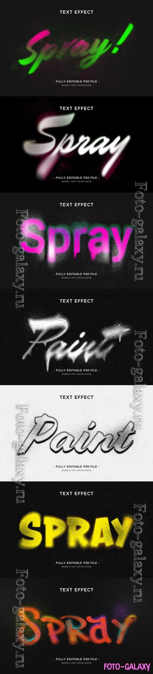 Psd style text effect editable set vol 435 