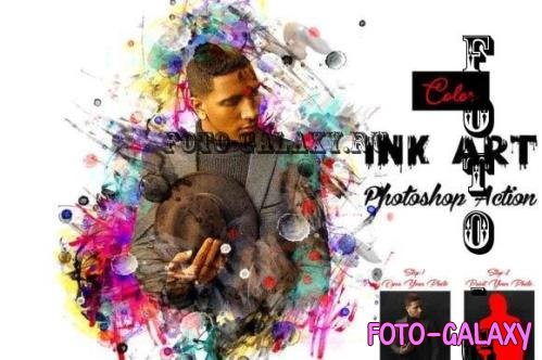 Color Ink Art Photoshop Action - 16087484