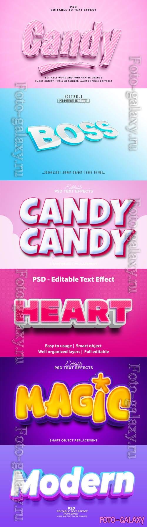 Psd style text effect editable set vol 446