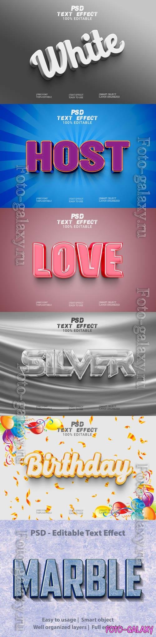 Psd style text effect editable set vol 441