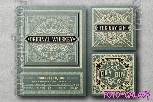 Set of 4 Vintage Labels for Packing vol 6