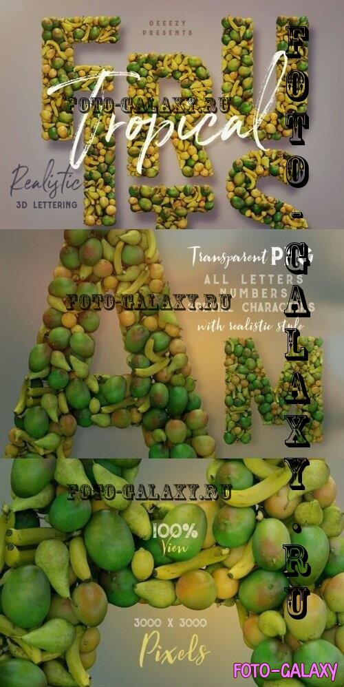 Fruits - 3D Lettering - 3815391