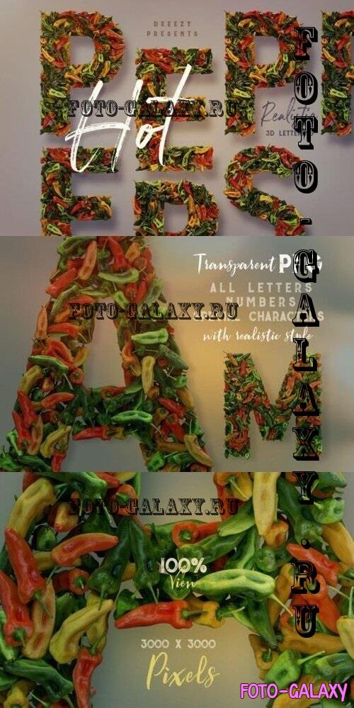 Peppers  3D Lettering - 3828672
