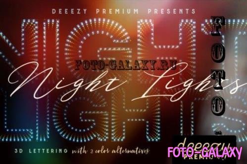 Night Lights - 3D Lettering - 2300645