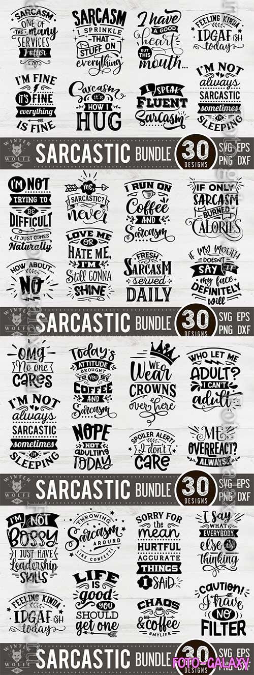 Sarcastic Bundle 30 designs elements