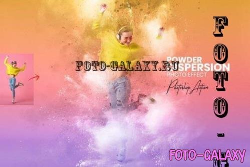 Powder Dispersion Photoshop Actions - 12789016