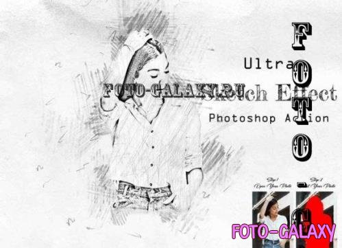 Ultra Sketch Effect Photoshop Action - 16488416