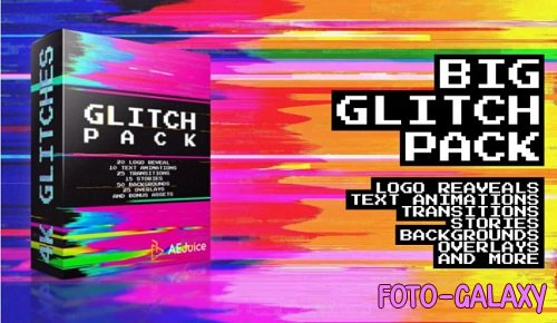 Aejuice  Glitch Pack - Animated glitch Instagram stories - for After Effects