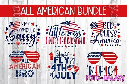 American patriotic bundle design elements