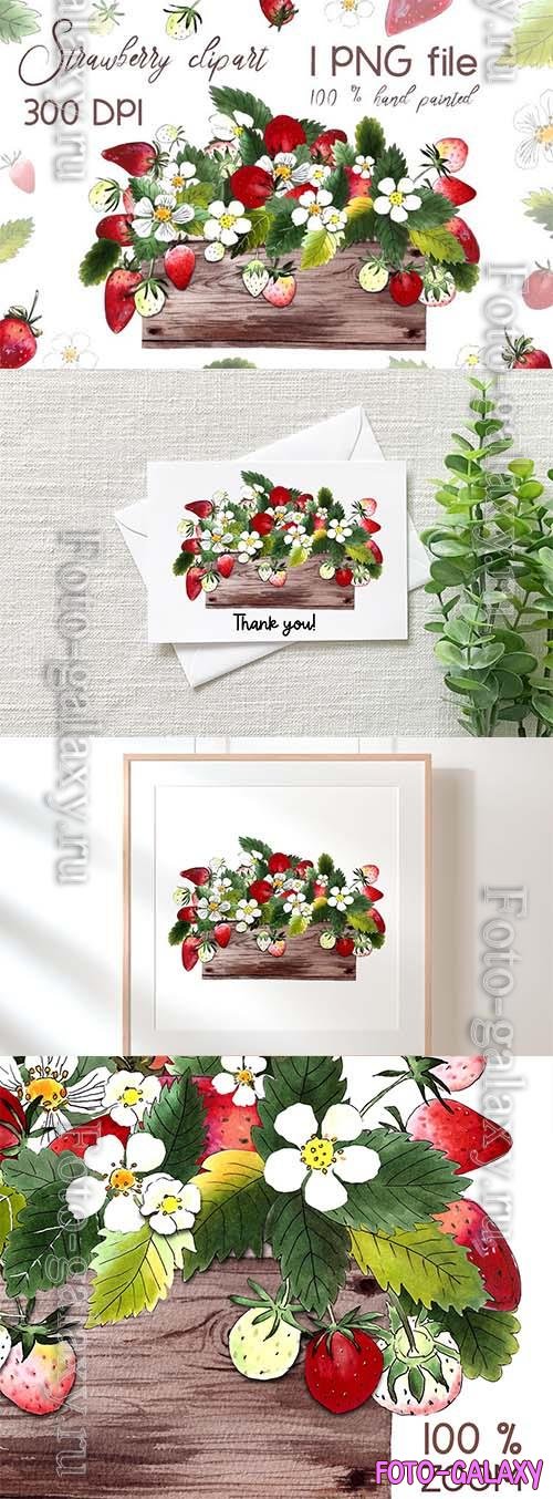 Strawberry bundle design elements