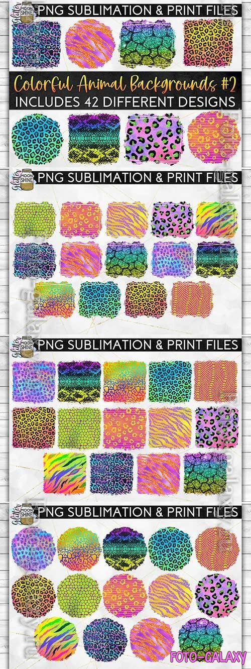 Colorful animal print bundle design elements