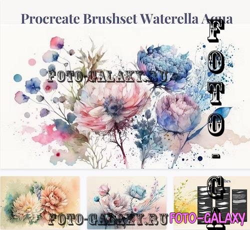 Procreate Brushes Waterella - Watercolor Aqua - 8CW87VF