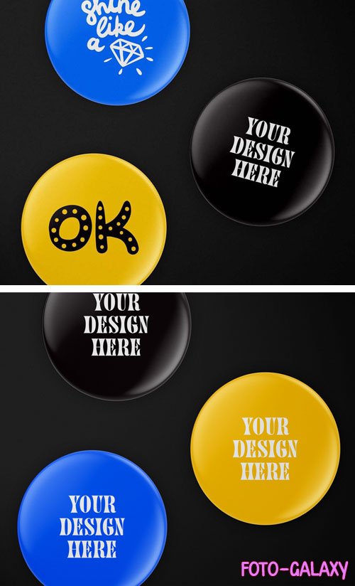 Round Badges PSD Mockup Template