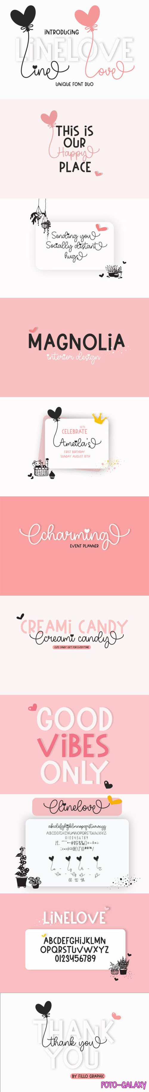 Line Love Font Duo