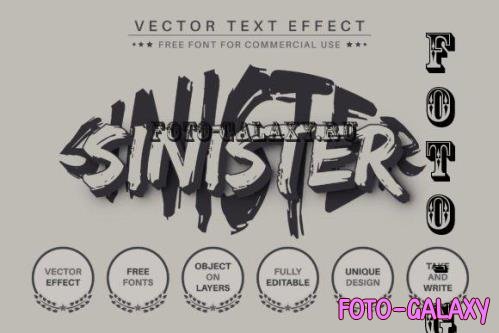 Sinister - Editable Text Effect - 16485909