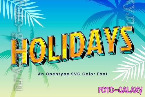 Holidays font