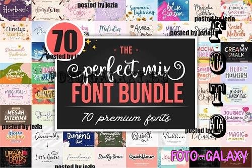 The Perfect Mix Font Bundle - 70 Premium Fonts