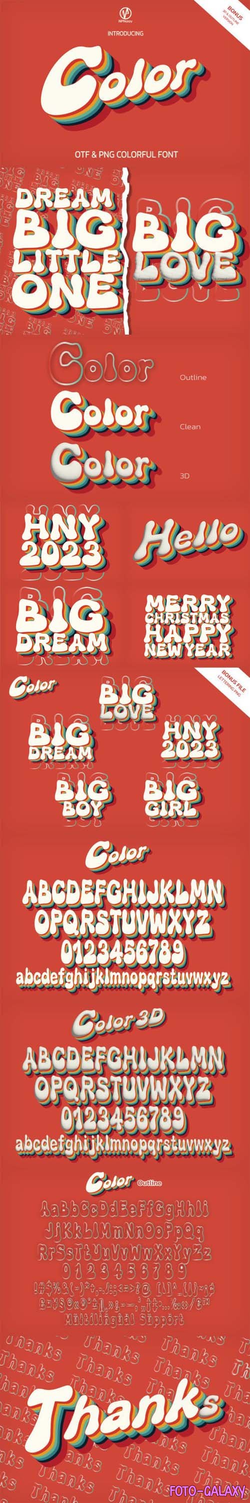 Color Retro Font