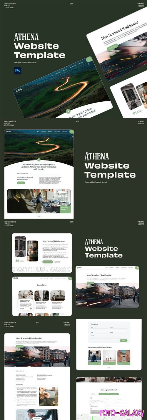 Athena Website PSD Template