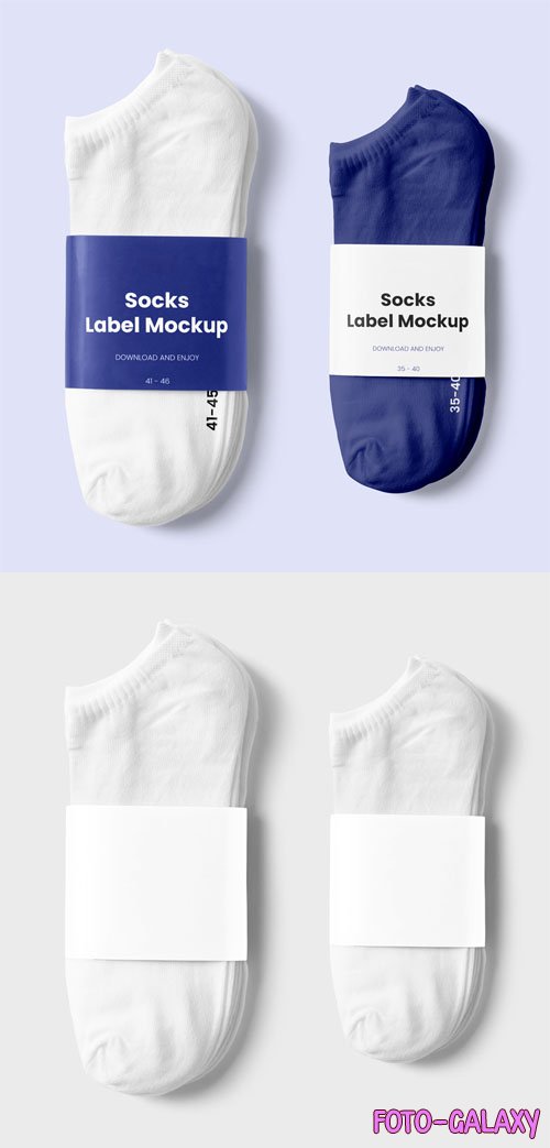 Socks Pack with Labels - PSD Mockup Template