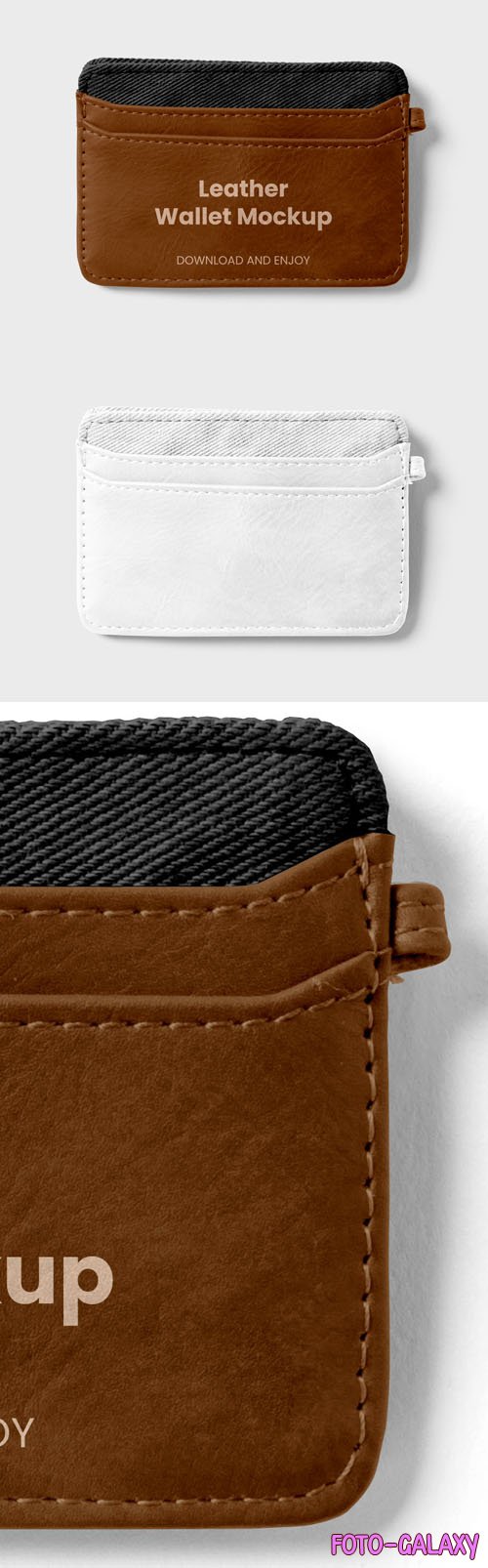 Realistic Leather Wallet PSD Mockup Template