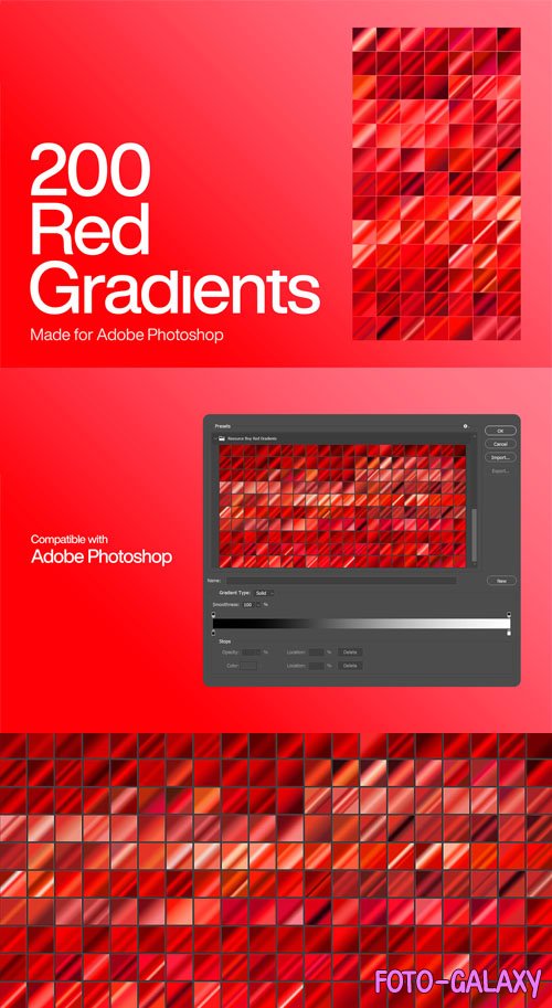 Red Gradients for Photoshop