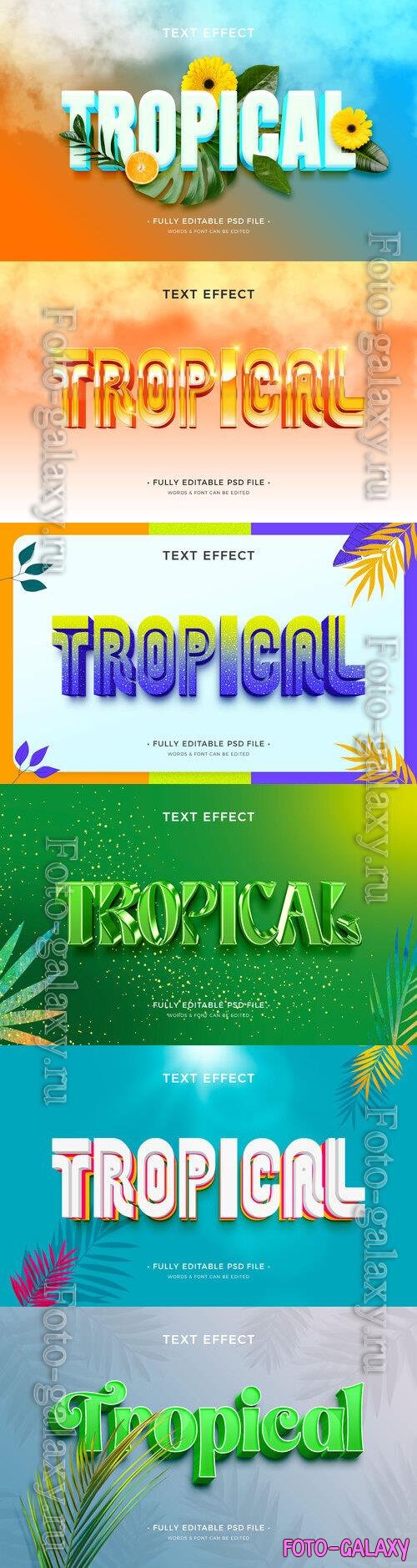 PSD tropical text effect vol 2