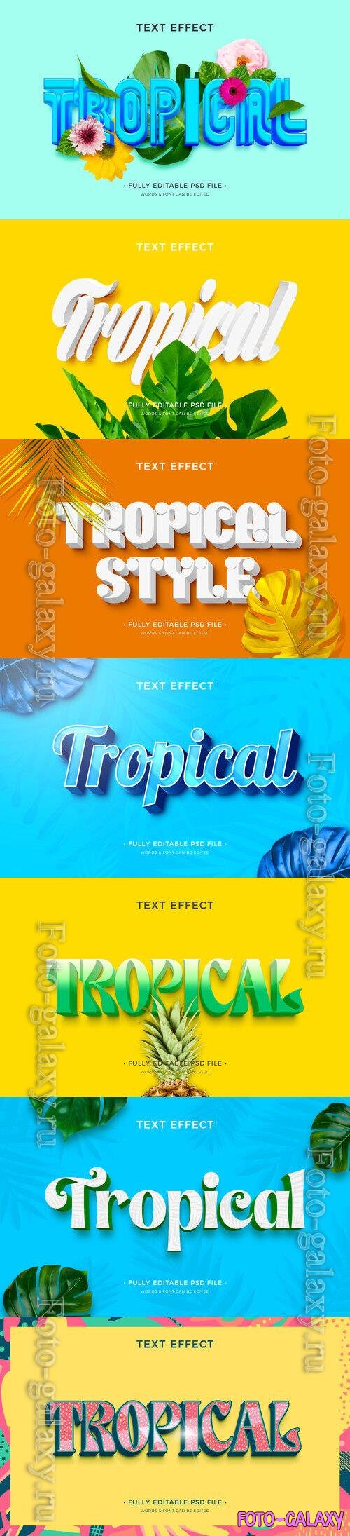 PSD tropical text effect vol 1